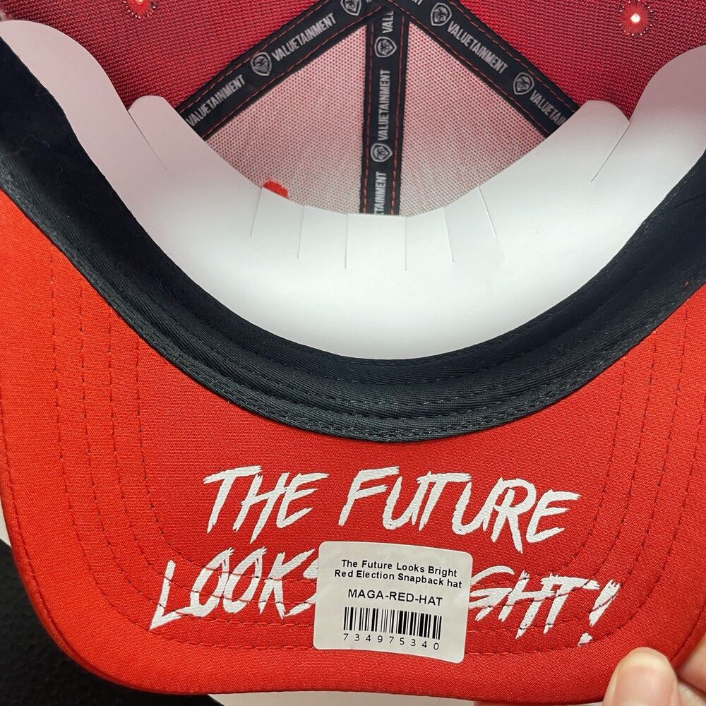 Lot of 2 Valuetainment "The Future Looks Bright" White Election Snapback Hat - Picture 14 of 15